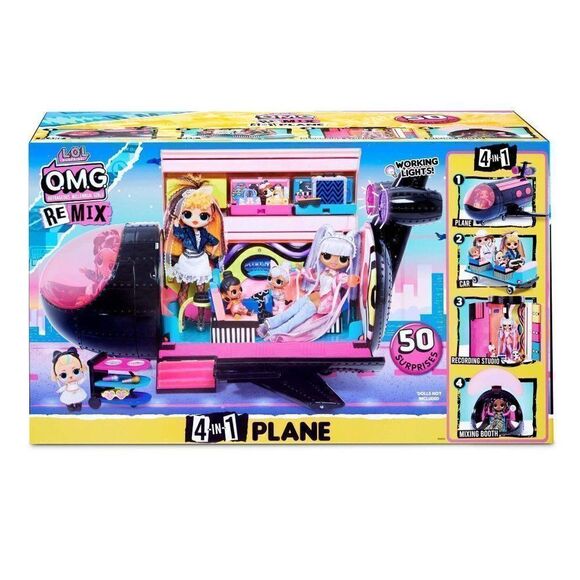 LOL Surprise OMG Remix 4-in-1 Plane Playset‎ Transforms - 50 Surprises - Picture 1 of 13